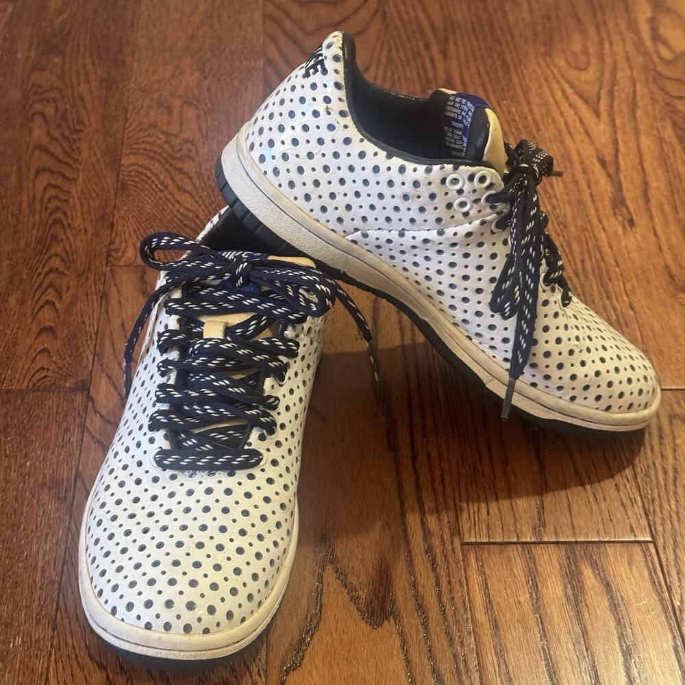 Nike Dunk Low Supreme Perforated Marine '07‎ Polka Dot Womens Sneakers Shoes 5.5